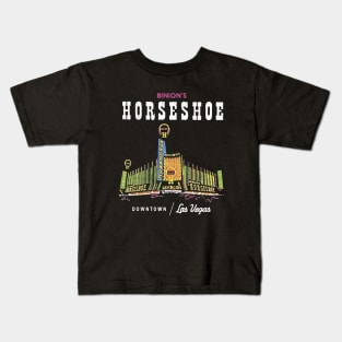 Binion's Horseshoe Hotel Casino Vintage Retro Las Vegas Kids T-Shirt